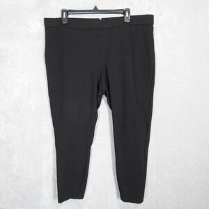 J. Crew Pants Womens 2X Plus Size Any Day Crop Black Stretch Ponte Knit Career